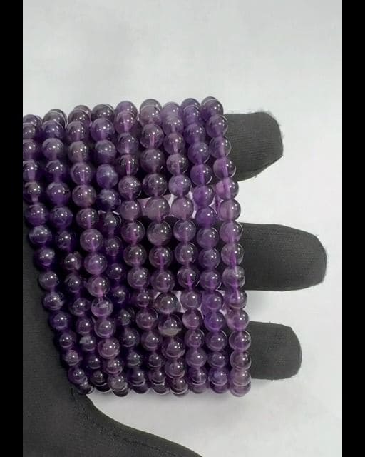 Amethystarmband mit 5,5-6,5 mm Perlen