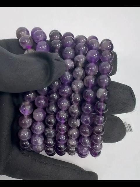 Amethyst-Armband A 7,5–8,5 mm großen Perlen