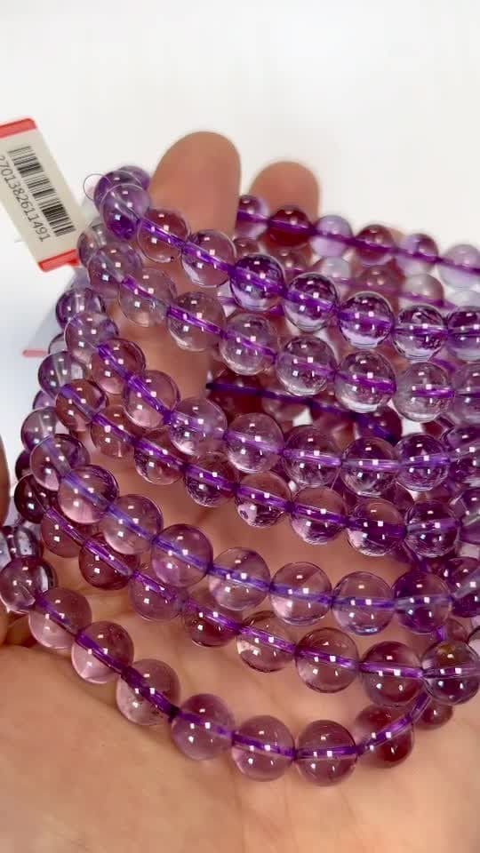 Armband Amethyst AAA perles 8mm