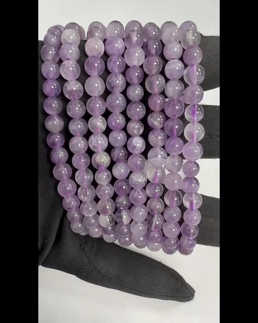 Armband Amethyst Lavendel A Perlen 6mm