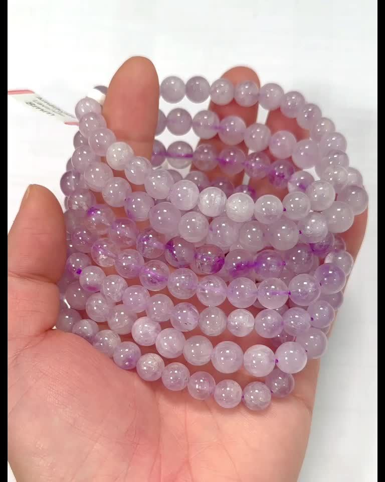 Lavendel-Amethyst-Armband mit 8 mm Perlen