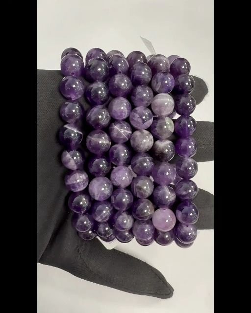 Armband Verjüngter Amethyst A Perlen 10mm