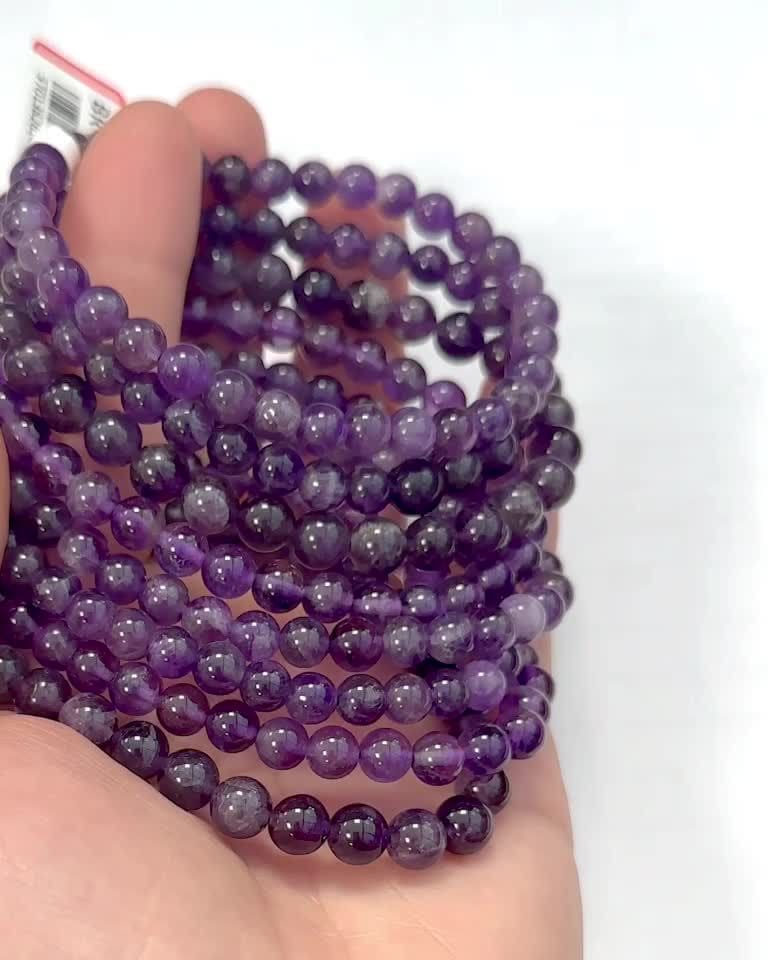 Uruguayisches Amethyst-Armband A 5,5–6,5 mm großen Perlen