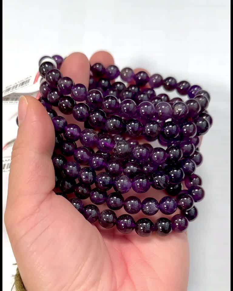 Amethyst-Armband Uruguay A-Perlen 7,5-8,5 mm