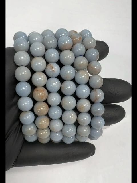 Armband Angelite A perles 10mm