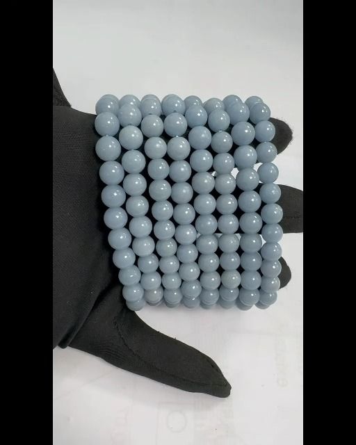 Armband Angelite A perles 8mm