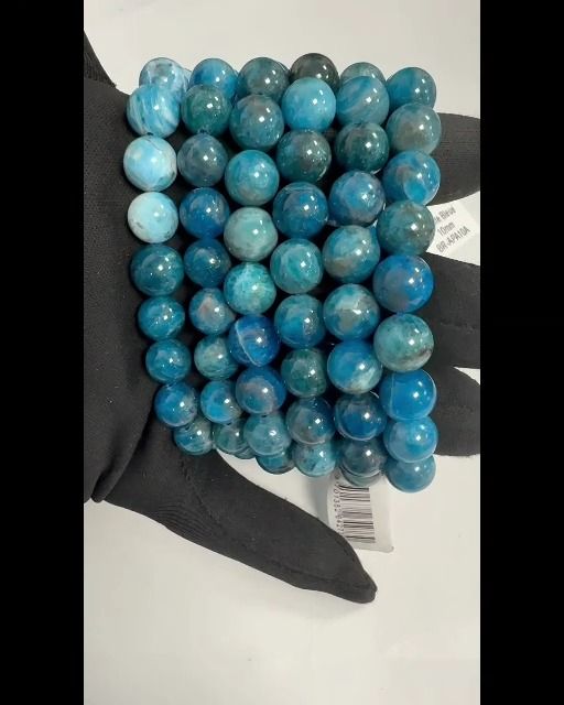 Blaues Apatit-Armband A Perlen 10mm