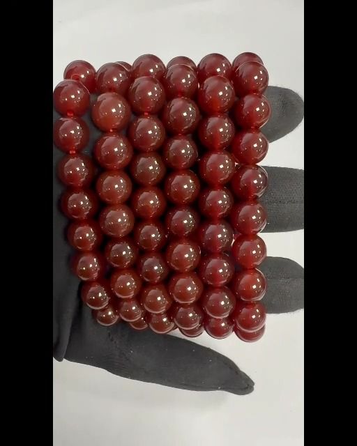 Rotes Achat-Armband A Perlen 10mm