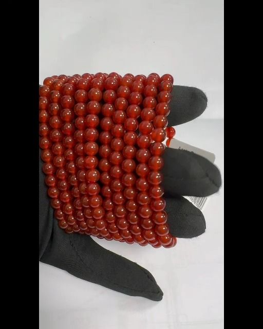 Rotes Achat-Armband a mit 6mm Perlen