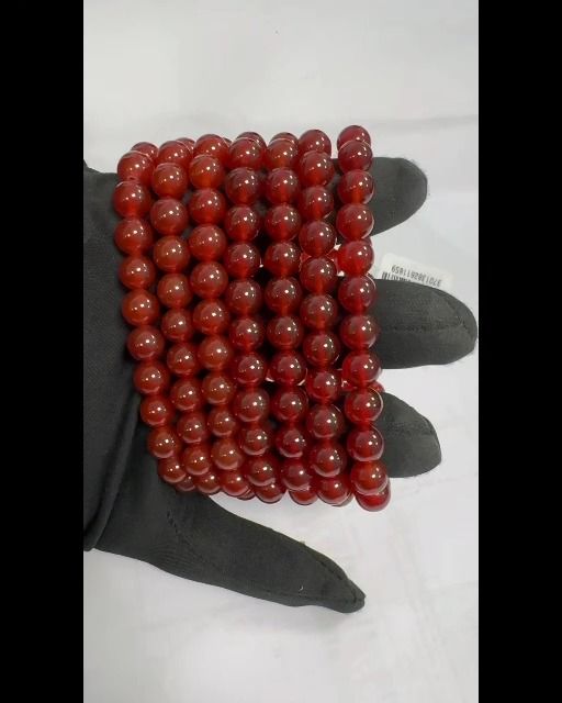 Rotes Achat-Armband A mit 8-mm-Perlen