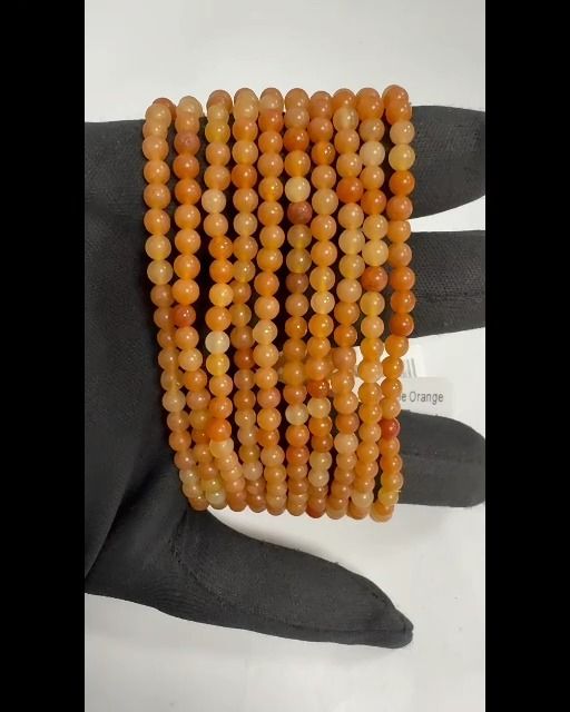 Oranges Aventurin-Armband A Perlen 4mm