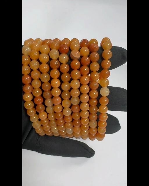 Armband Aventurin Orange A perlen 6mm