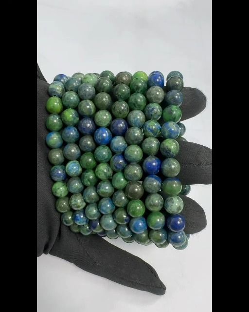 Armband Azurit & Malachit perles 8mm