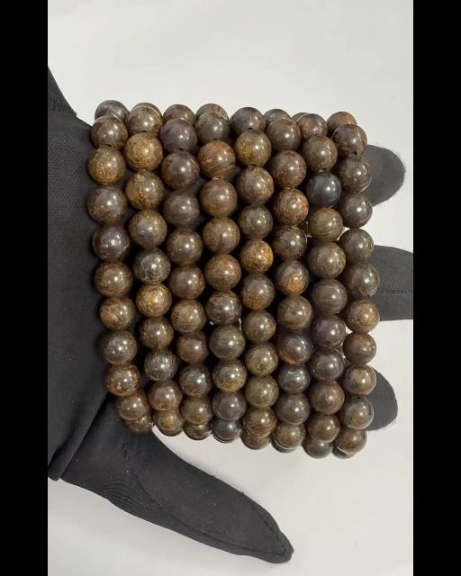 Armband Bronzitperlen 8mm