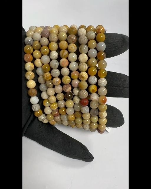 Kunstperlen Korallen Armband 6mm