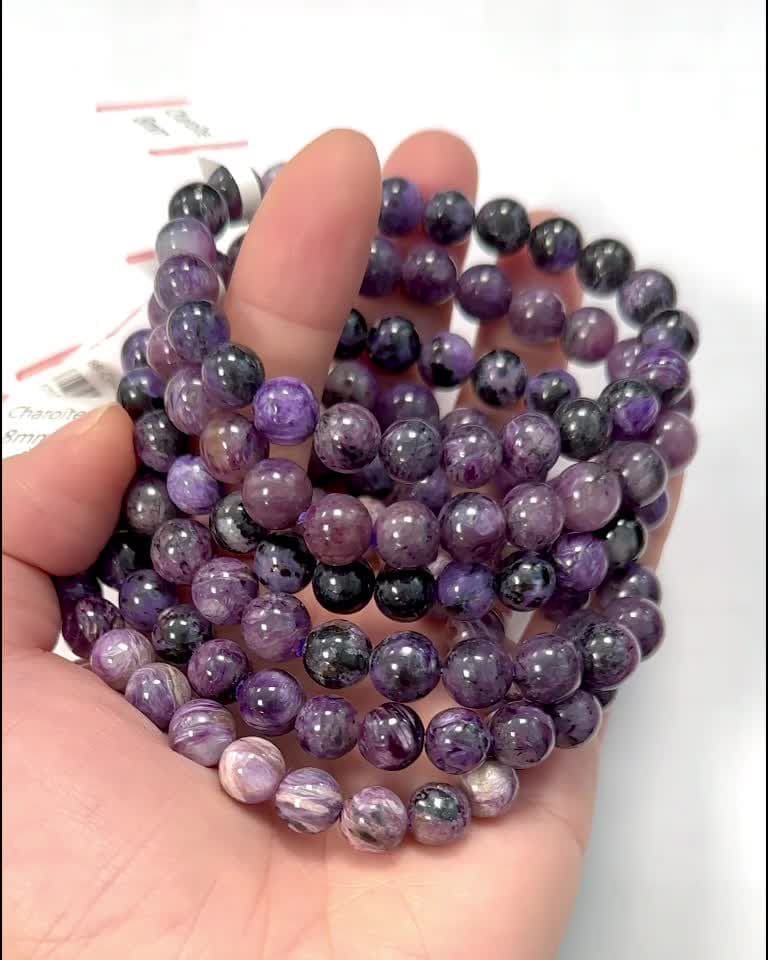 Charoit-Armband AA+ Perlen 7.5-8.5 mm