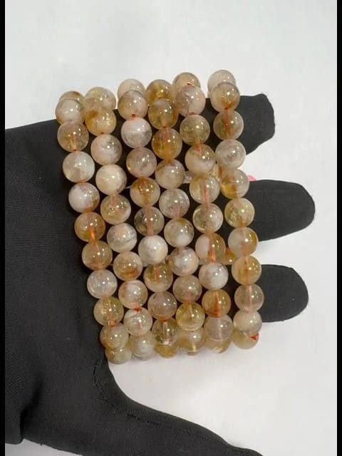 citrine beheizter Armband Perlen 8mm