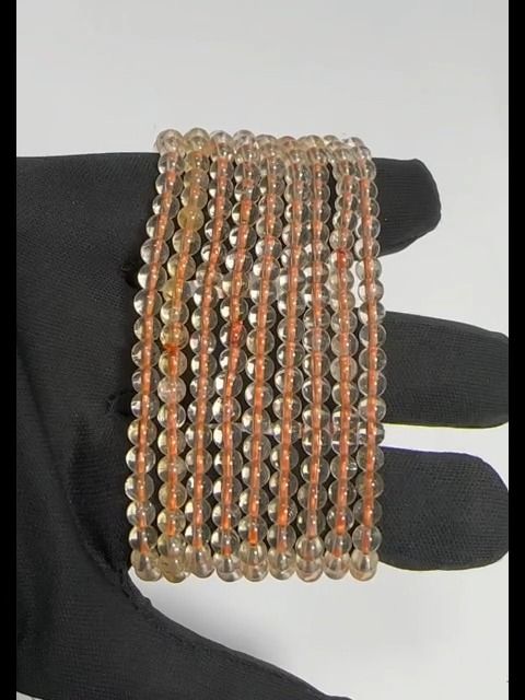 Natürliche Citrin Armband A Perlen 4mm