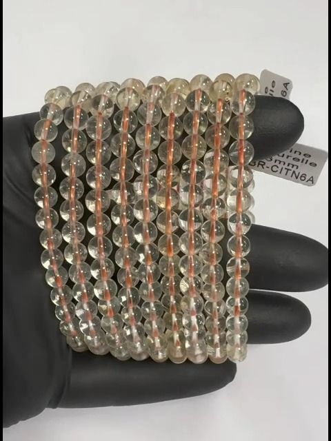 Natürliche Citrin Armband A Perlen 6mm