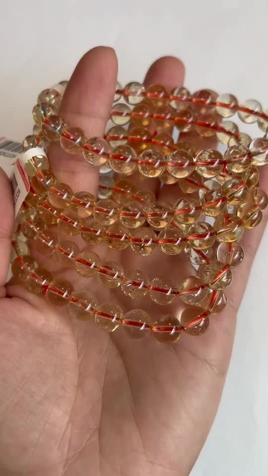 Natürliche Citrin AA Armband Perlen 8mm