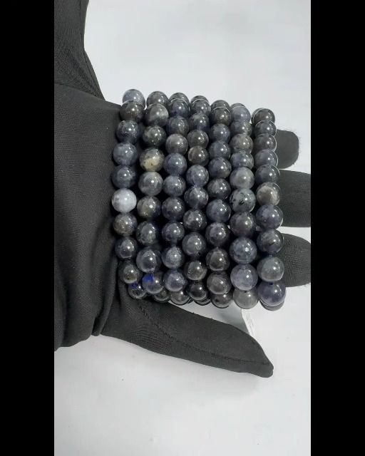 Armband Cordierit Lolite A Perlen 8mm