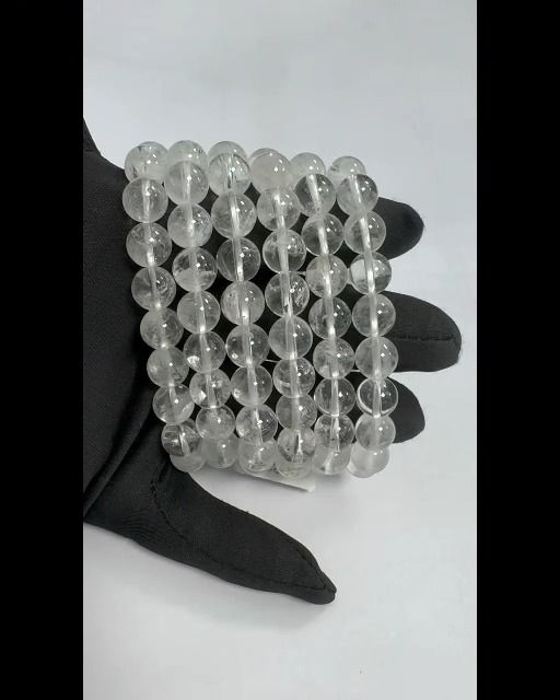 Bergkristall-Armband, 10 mm Perlen
