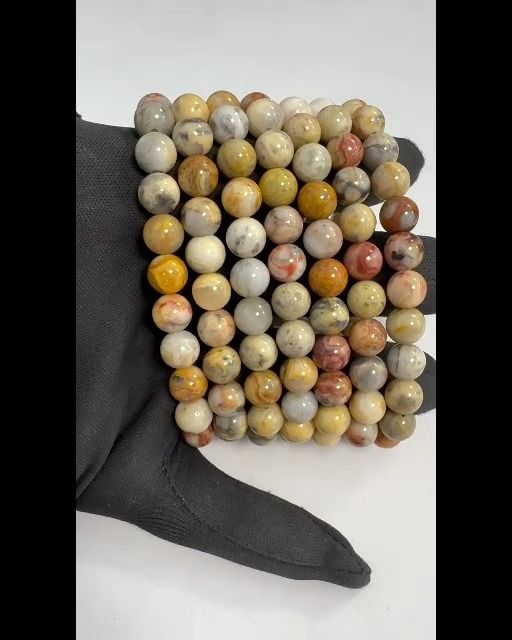 Armband Achat Crazy Lace Perlen 8mm