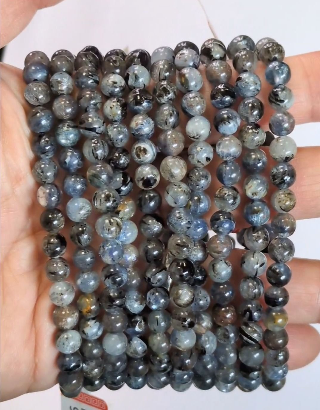 Armband aus natürlichem blauem Kyanit mit 5,5 mm Perlen