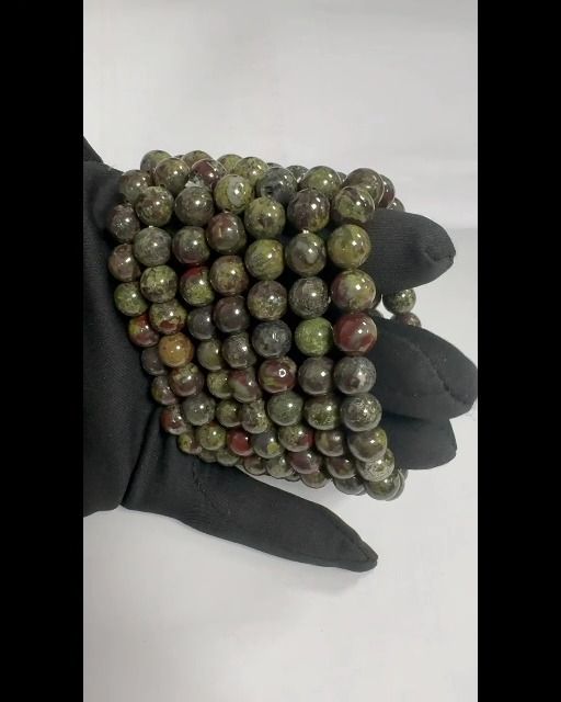 Drachenblut-Jaspis-Armband A 8–9 mm großen Perlen