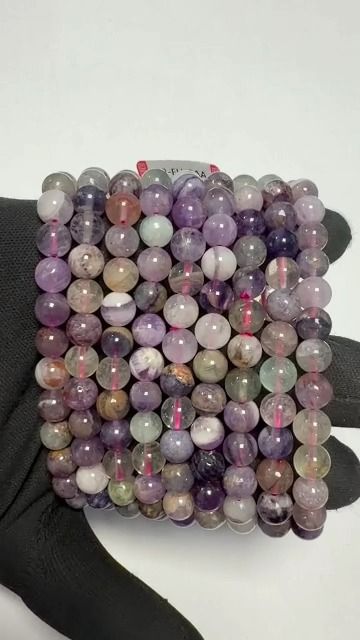 Mehrfarbiges Fluorit-Armband AA 6,5-7,5mm Perlen