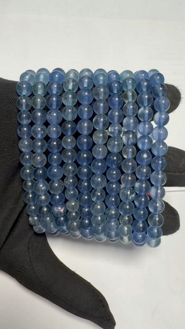 Blaue Fluorit AA Armband 6-7mm Perlen