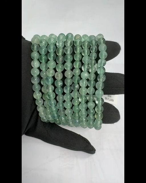Grünes Fluorit-Armband A 6-mm-Perlen