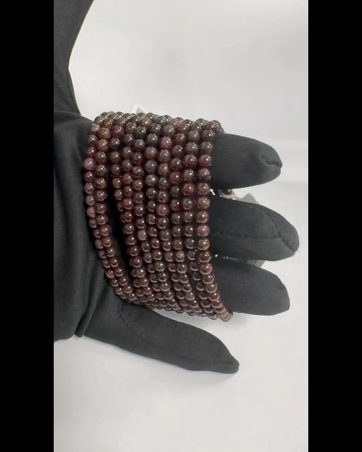 Red Granat Armband A Perlen 4mm