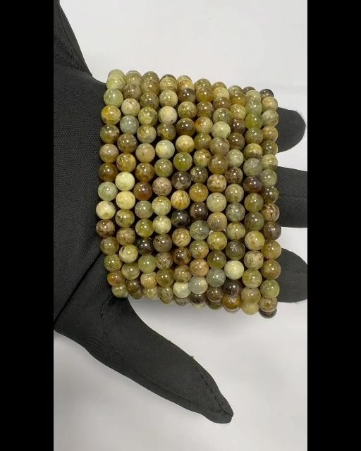 Grossular Green Granat Armband A-Perlen 6 mm