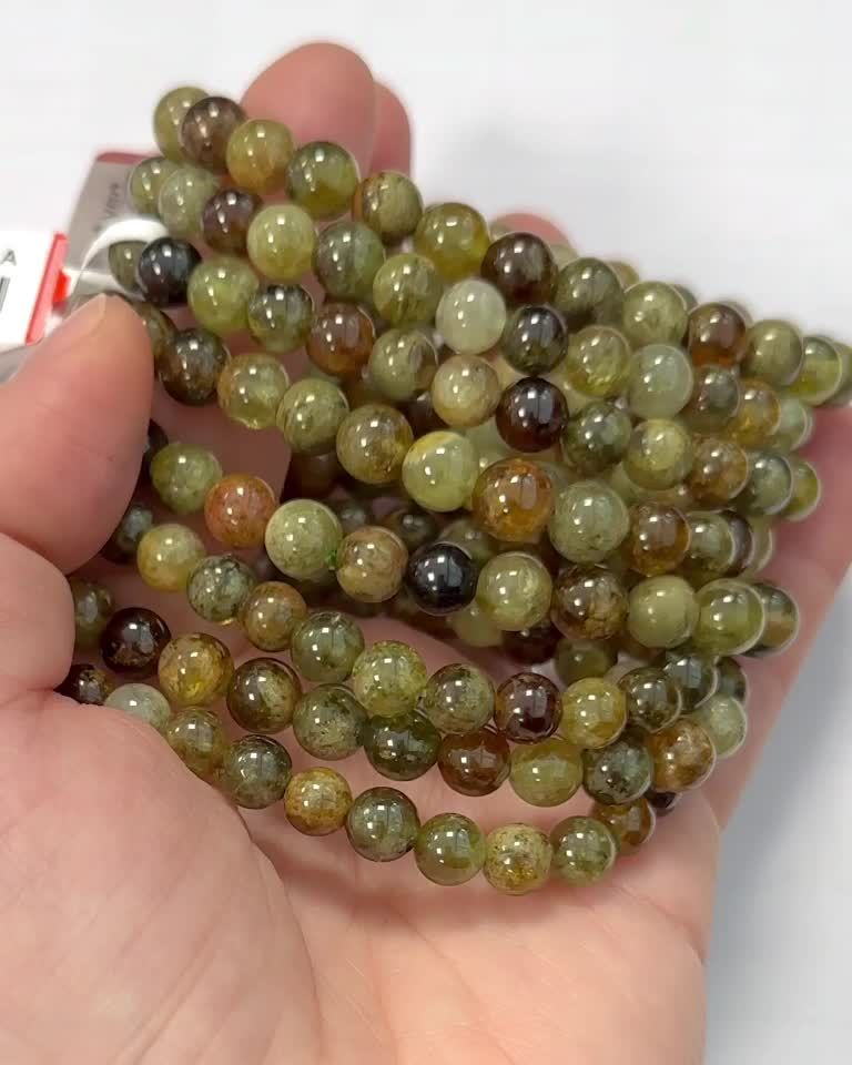 Grossular Green Granat Armband AA Perlen 5.5-6.5mm