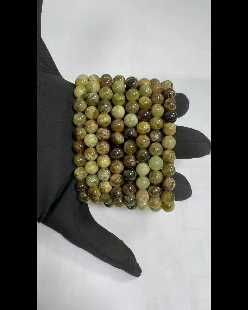 Grossular Green Granat Armband A-Perlen 8 mm