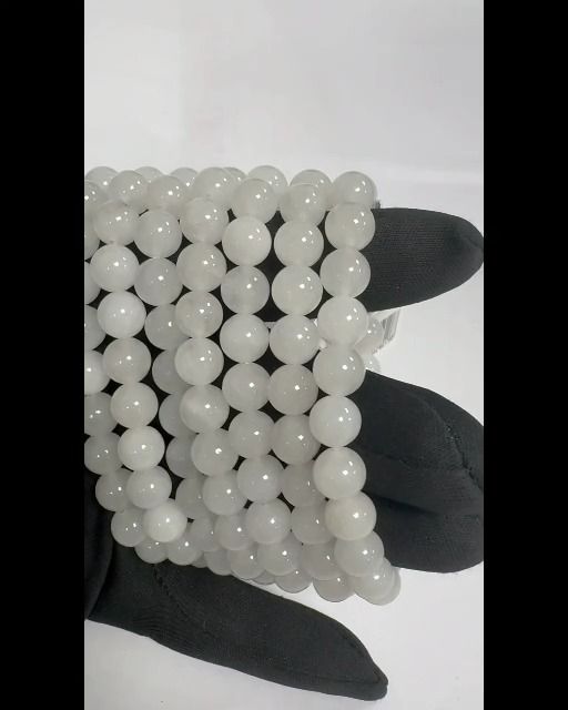 weiss Jade Armbandperlen 8mm