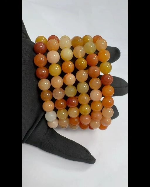 Armband mehrfabig Jade en Perlen 10mm