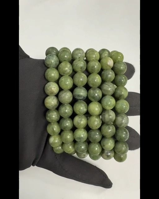 Nephrit-Jade-Armband A Perlen 10mm