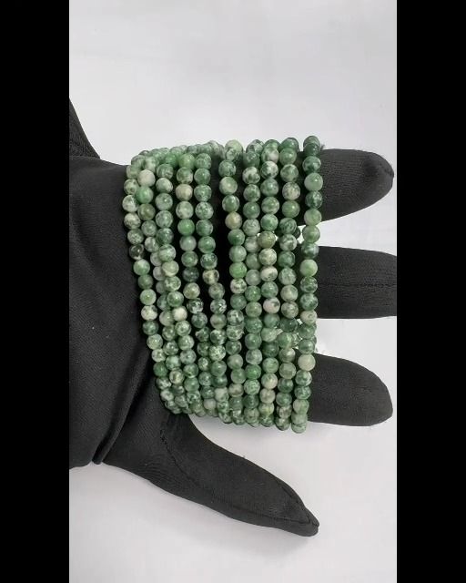 Armband grüner Jade perles  4mm