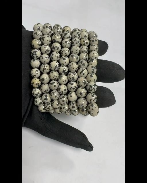 Dalmatiner-Jaspis-Armbandperlen 8-9 mm
