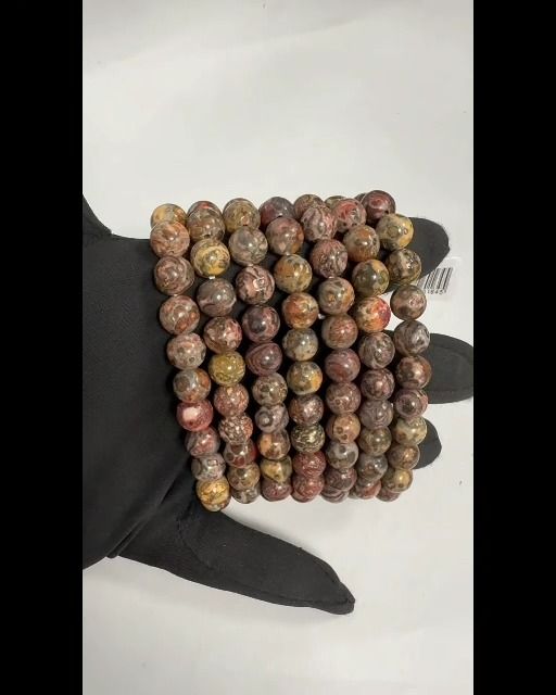 Leopard Orbicular Jaspis Armband 8-9mm