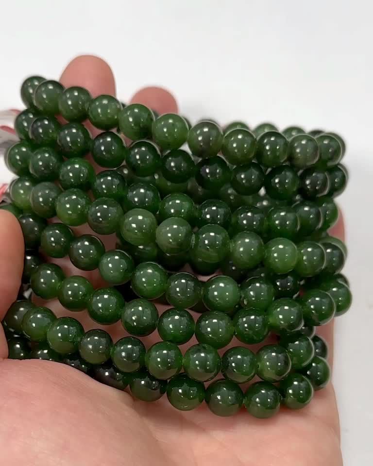 Armband Jade Nephrit Kanada AA+ Perlen 8mm