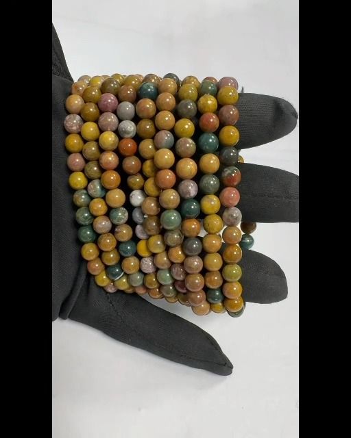 Ozean-Jaspis-Armband mit 6 mm Perlen