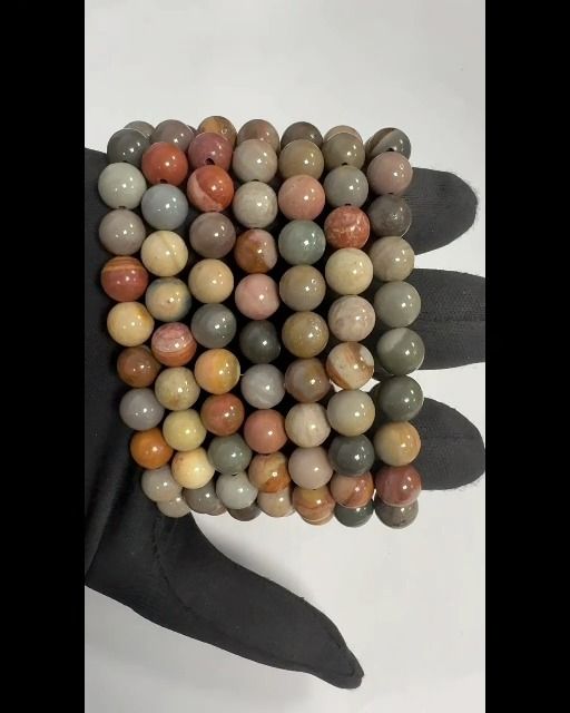 Ozean-Jaspis-Armband, 8 mm Perlen