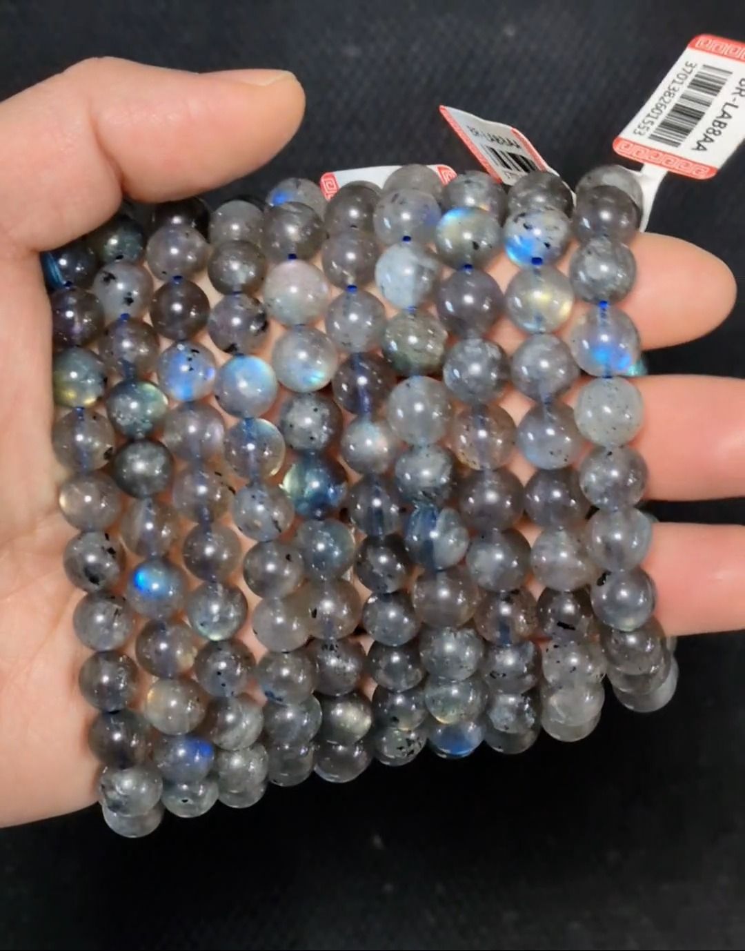 Labradorit-Armband, AA+ Perlen, 8–8,5 mm