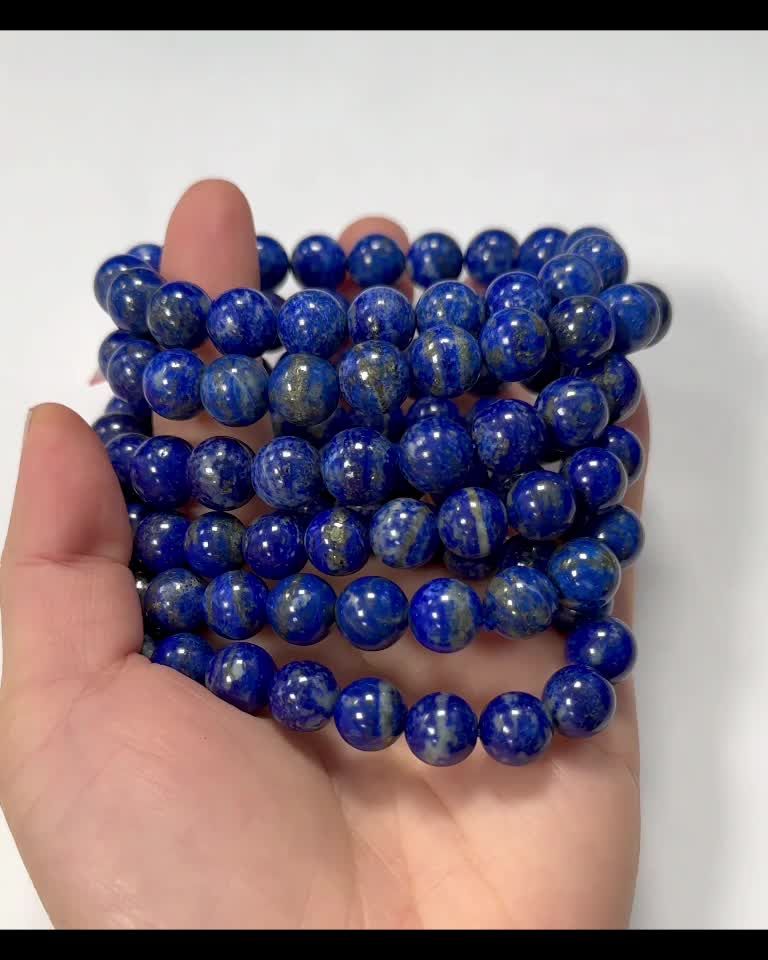 Lapislazuli-Armband A 9–10 mm großen Perlen