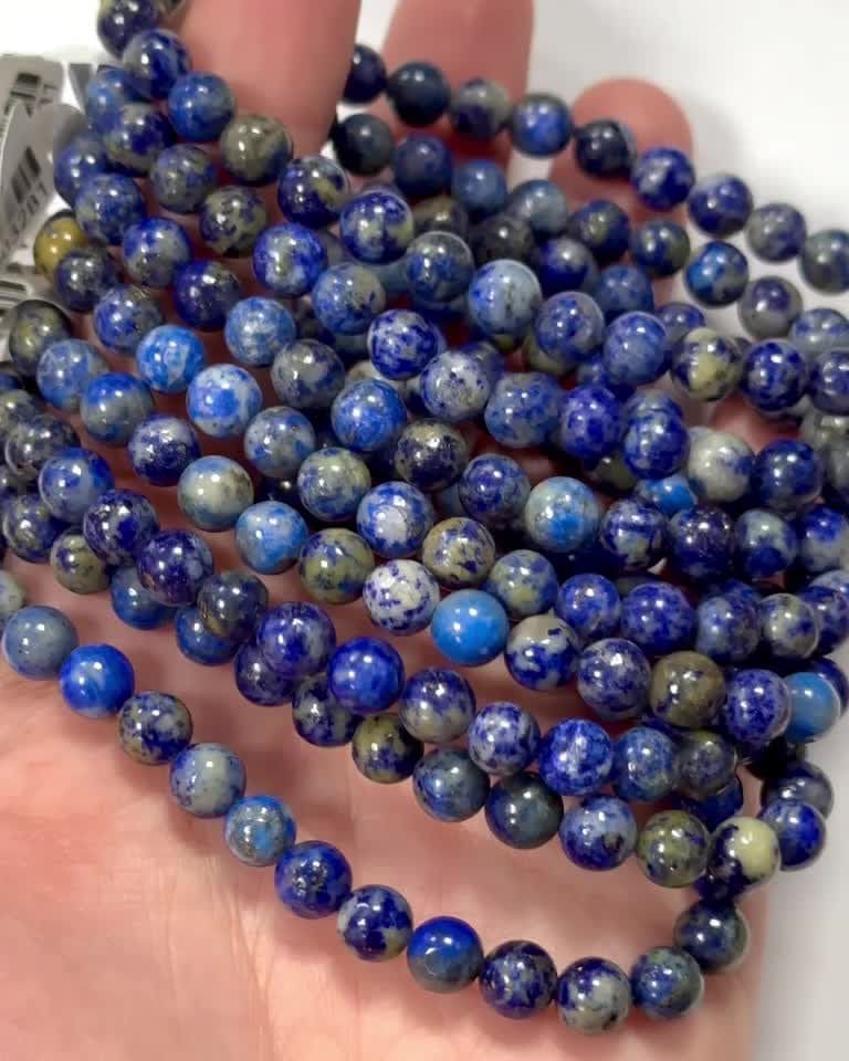 Armband Lapislazuli A Perlen 6-7mm