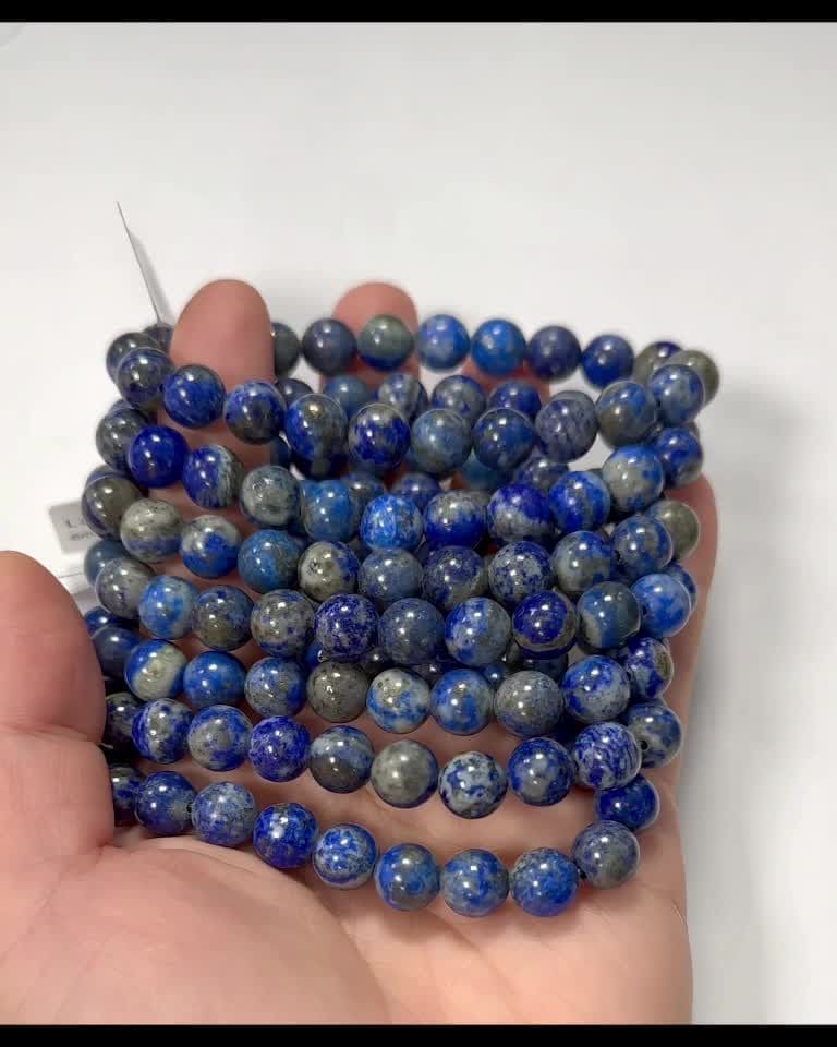 Armband Lapislazuli AB Perlen 8-9mm