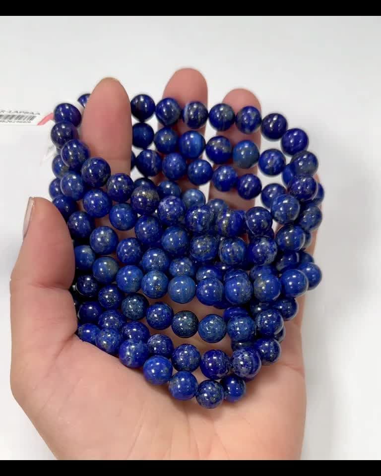 Armband Lapislazuli AA-Perlen 8-9 mm